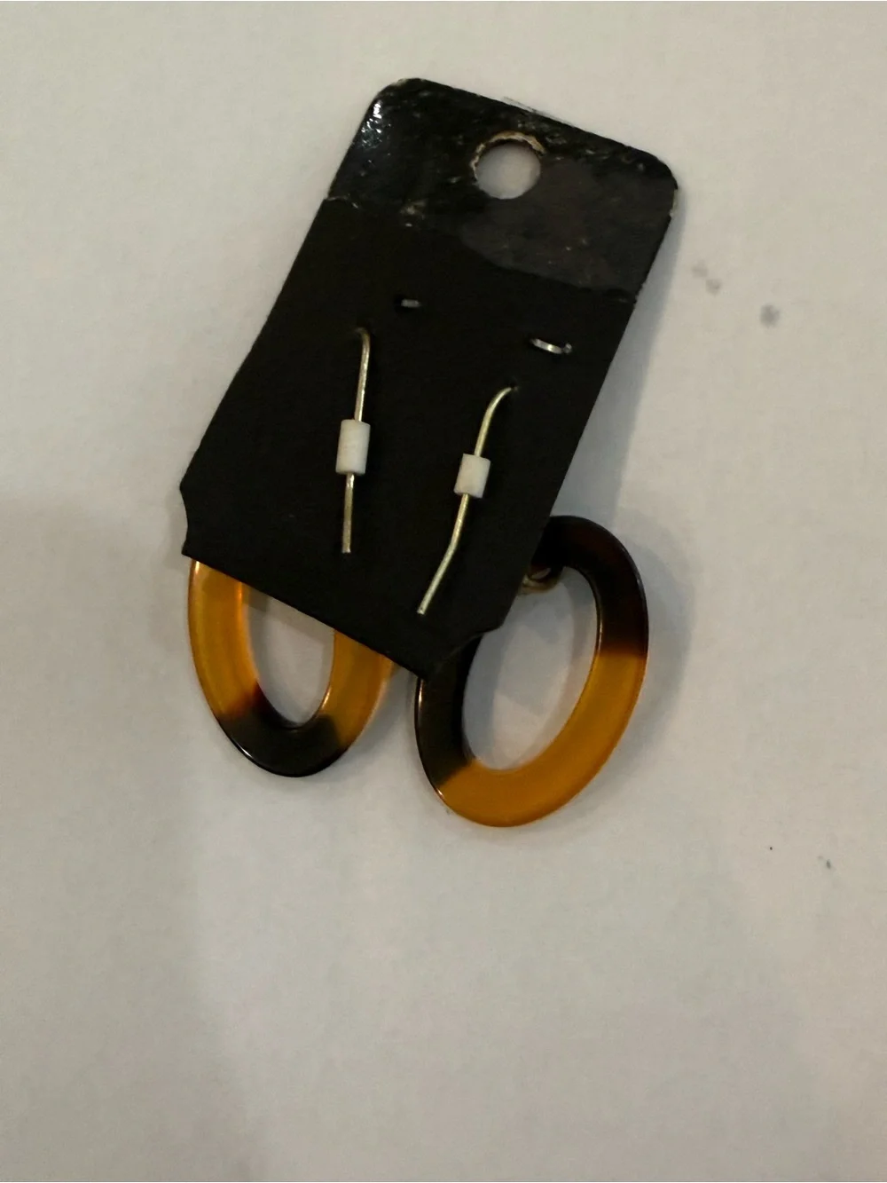 Forte Amber and Dark Brown Oval Drop Earrings